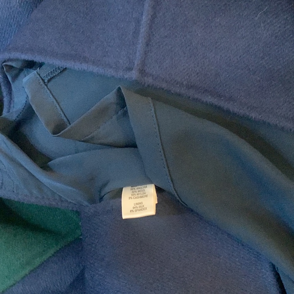 St. John Wool Cashmere blend Dress Sewn by hand in Lapis & Emerald size 6 - Picture 7 of 13